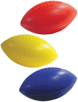 A set of 3 Unimprinted Plastic Footballs