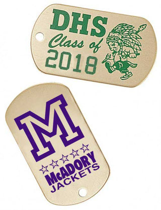 Printed Gold Dogtag