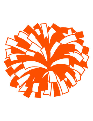 orange and white pompom temporary tattoo