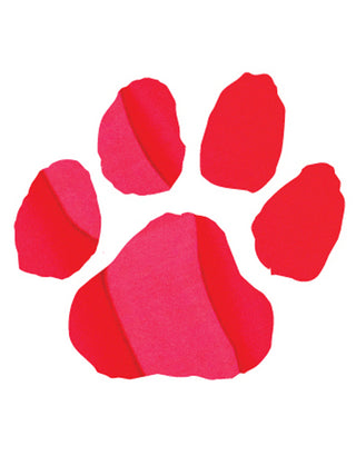 Red Paw Print Metallic Temporary Tattoo