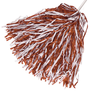 Texas orange and white pom-pom on a white background