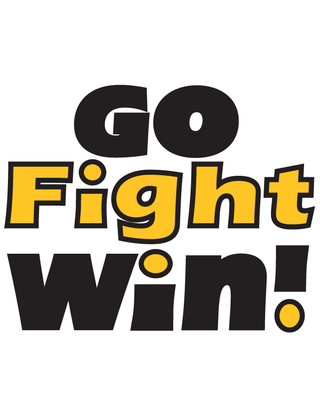 Gold “Go Fight Win!” Temporary Tattoo