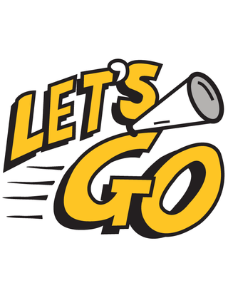 Gold Let's Go Temporary Tattoo