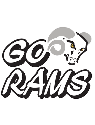 Black Go Rams Temporary Tattoo