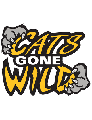 Gold “Cats Gone Wild” Temporary Tattoo