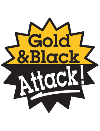 Gold & Black Attack Temporary Tattoo