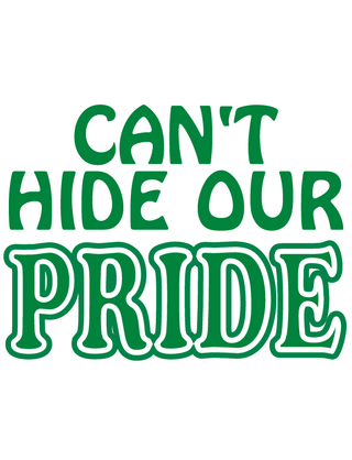 Green Can’t Hide Our Pride Temporary Tattoo