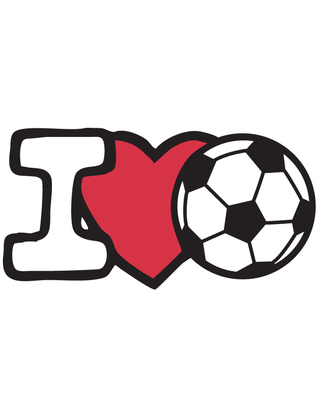 “I Love Soccer” Temporary Tattoo