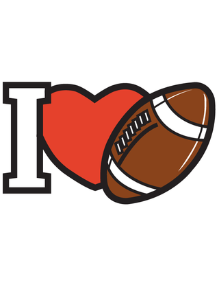 “I Love Football” Temporary Tattoo