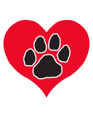 Paw Print Heart Waterless Tattoos