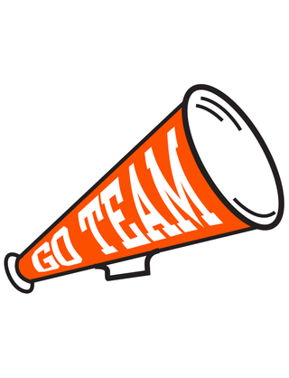 Orange Megaphone Waterless Tattoo