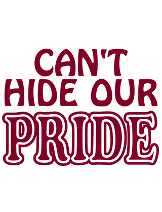Maroon Can't Hide Our Pride Waterless Tattoo