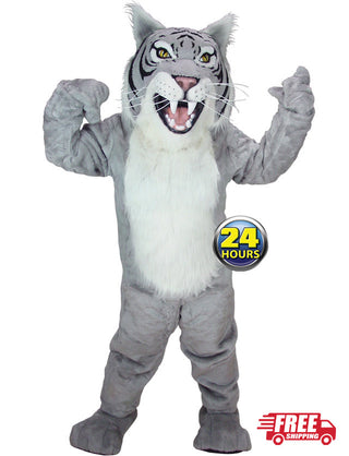 Gray Wildcat Mascot Uniform