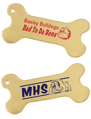 Gold Dog Bone Dog Tag