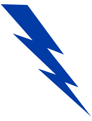 Blue Lightning Bolt Temporary Tattoo