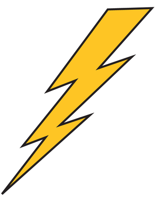 Gold Lightning Bolt Temporary Tattoo