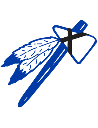 Blue Tomahawk Temporary Tattoo