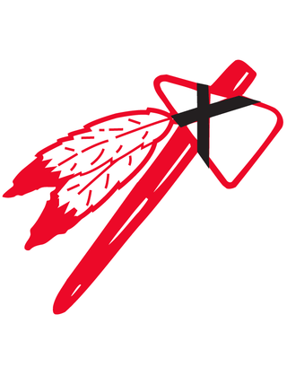 Red Tomahawk Temporary Tattoo