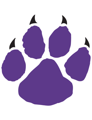 Purple Paw Print Temporary Tattoo