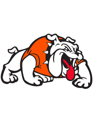 Orange Bulldog Temporary Tattoo