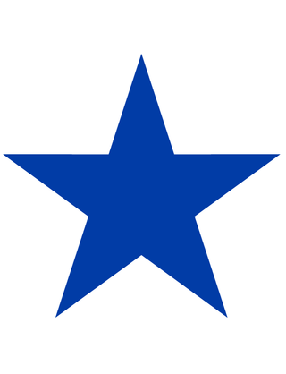 Blue Star Temporary Tattoo