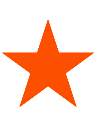 Orange Star Temporary Tattoo