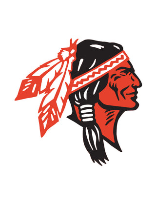 Red Indian Head Temporary Tattoo