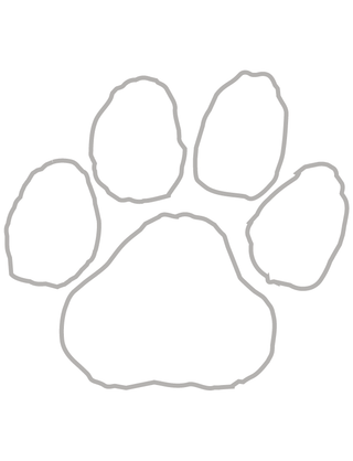 White Paw Print Temporary Tattoo