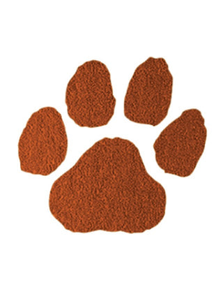 Orange Metallic Paw Print Temporary Tattoo