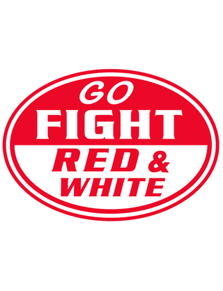 “Go Fight Red & White” Temporary Tattoo