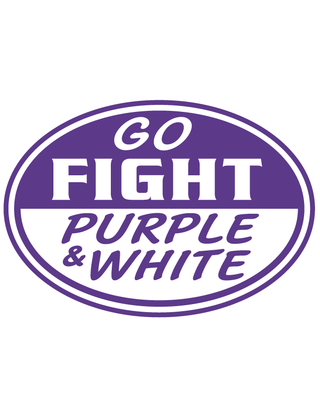 “Go Fight Purple & White” Temporary Tattoo