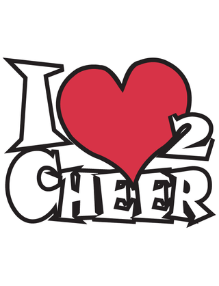 “I Love 2 Cheer” Temporary Tattoo