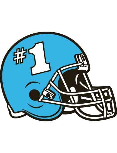 baby blue football helmet Light Blue #1 Helmet Waterless Tattoo - Just Peel & Stick!