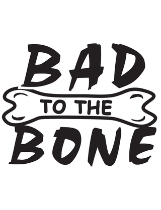 Black Bad to the Bone Temporary Tattoo