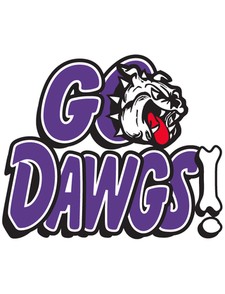 Purple “Go Dawgs!” Temporary Tattoo