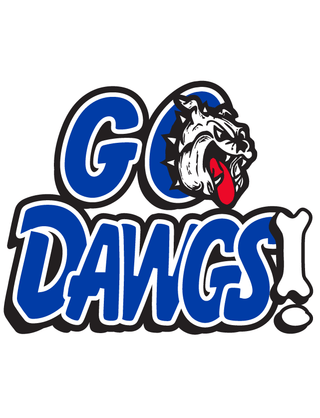 Blue Go Dawgs Temporary Tattoo