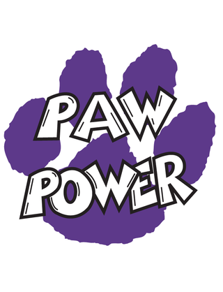 Purple “Paw Power” Temporary Tattoo