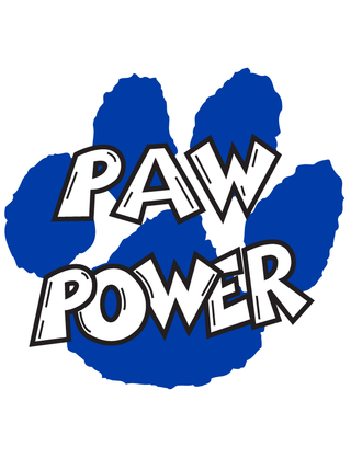 Blue Paw Power Temporary Tattoo