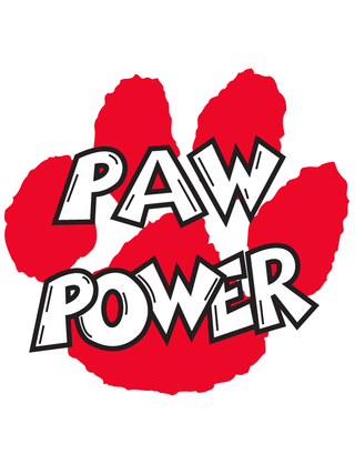 Red “Paw Power” Temporary Tattoo