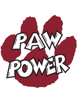 Maroon “Paw Power” Temporary Tattoo