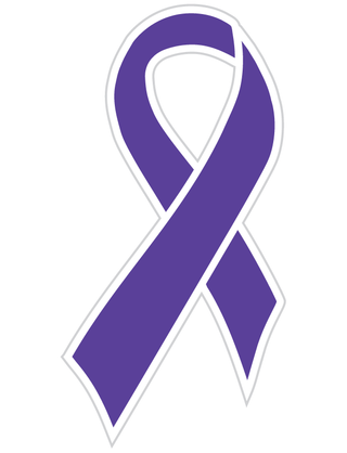 Awareness Purple Ribbon Temporary Tattoo