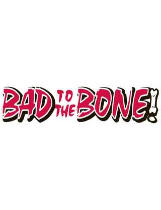 Red Bad to the Bone Temporary Tattoo