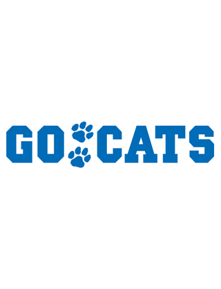 Blue Go Cats Temporary Tattoo