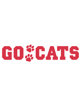 Red Go Cats Temporary Tattoo