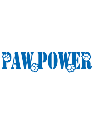 Blue Paw Power Temporary Tattoo