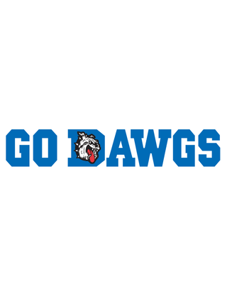 Blue Go Dawgs Temporary Tattoo