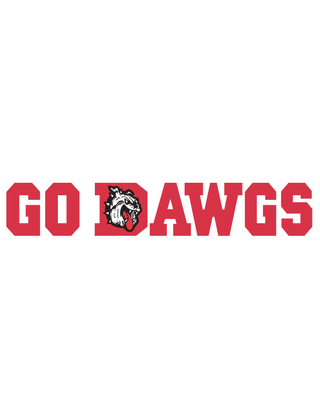 Red Go Dawgs Temporary Tattoo