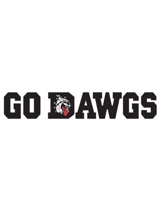 Black Go Dawgs Temporary Tattoo