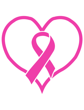 Awareness Pink Ribbon Heart Waterless Tattoo