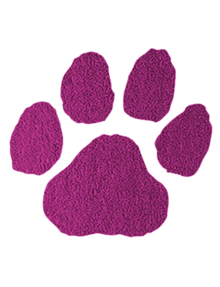 Purple-Pink Metallic Paw Print Temporary Tattoo